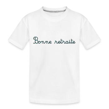 RETIREMENT. RETIREMENT. RETIRED. RETIREMENT. BEST - Kids' Premium Organic T-Shirt - white - Front