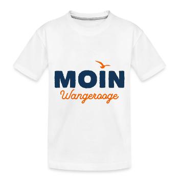 Nordsee Moin Wangerooge - Kinder Premium Bio T-Shirt - Weiß - Vorne
