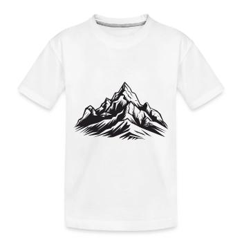 Paysage De Montagnes - T-shirt bio Premium Enfant - blanc - Devant