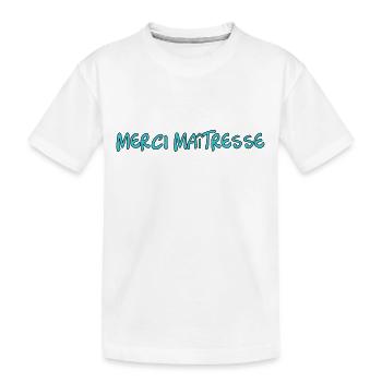 GELIEBTE. VIELEN DANK. DANKE, HERRIN. GESCHENK - Kinder Premium Bio T-Shirt - Weiß - Vorne