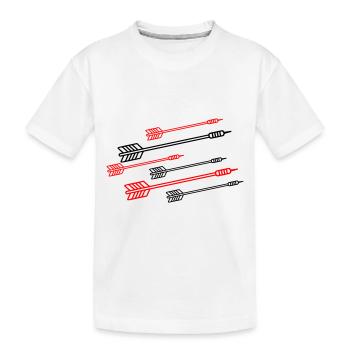 Darts Team Dartpfeile Symbol - Kinder Premium Bio T-Shirt - Weiß - Vorne