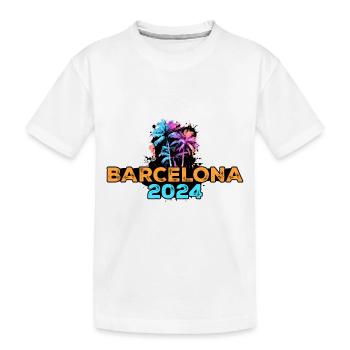 Tournée Barcelone 2024 - T-shirt bio Premium Enfant - blanc - Devant