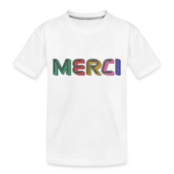 MERCI - T-shirt bio Premium Enfant - blanc - Devant