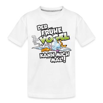 Le lève-tôt peut me voir - T-shirt bio Premium Enfant - blanc - Devant