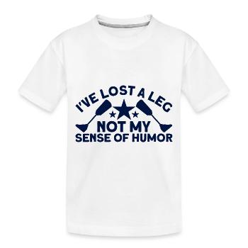 Mein Sinn für Humor Amputierte Geschenk - Kinder Premium Bio T-Shirt - Weiß - Vorne