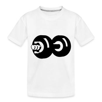 Dumbbell Gym Symbol Workout - T-shirt bio Premium Enfant - blanc - Devant