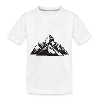 Berge Alpen Silhouette - Kinder Premium Bio T-Shirt - Weiß - Vorne