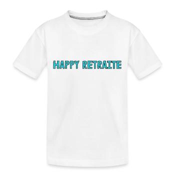 RUHESTAND. RUHESTAND. PENSIONIERT. RUHESTAND. BESTER - Kinder Premium Bio T-Shirt - Weiß - Vorne