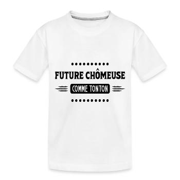 Idée de cadeau pour future chômeuse - T-shirt bio Premium Enfant - blanc - Devant
