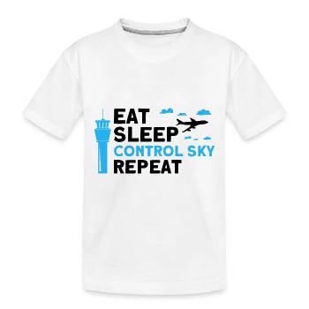 Contrôle de la circulation aérienne Contrôleur de la circulation aérienne Cadeau de l’aéroport - T-shirt bio Premium Enfant - blanc - Devant