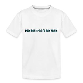 GELIEBTE. VIELEN DANK. DANKE, HERRIN. GESCHENK - Kinder Premium Bio T-Shirt - Weiß - Vorne