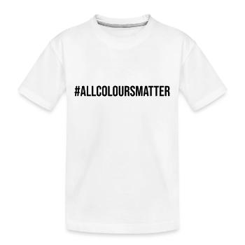 All Colours Matter Protest - Kids' Premium Organic T-Shirt - white - Front