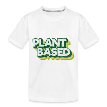 Vegan Vegetarier Pflanzlich Vintage I Geschenk - Kinder Premium Bio T-Shirt - Weiß - Vorne