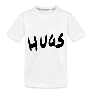 Hugs - Adoptez le lettrage - T-shirt bio Premium Enfant - blanc - Devant