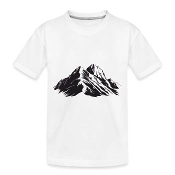 Symbole de l’alpiniste des montagnes - T-shirt bio Premium Enfant - blanc - Devant