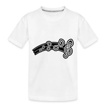 Clé de symbole de notes de musique - T-shirt bio Premium Enfant - blanc - Devant