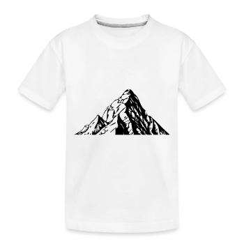 Mountains Silhouette Landscape - Kids' Premium Organic T-Shirt - white - Front