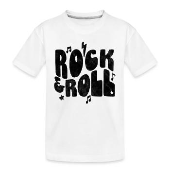 Rock and Roll Black - Kids' Premium Organic T-Shirt - white - Front