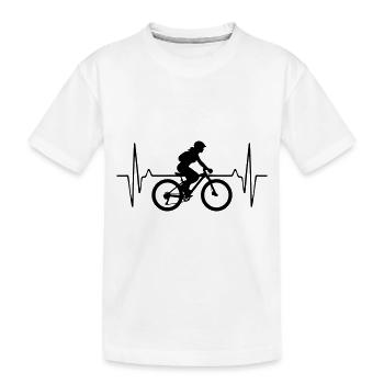 VTT Vélo Femme Fréquence d’impulsion - T-shirt bio Premium Enfant - blanc - Devant