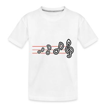 Partitions de musique - T-shirt bio Premium Enfant - blanc - Devant