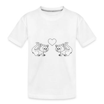 Stinker Comic Paar liebe - Kinder Premium Bio T-Shirt - Weiß - Vorne