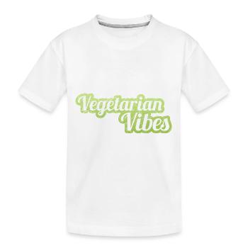 Vegan Vegetarier Pflanzlich Vintage I Geschenk - Kinder Premium Bio T-Shirt - Weiß - Vorne