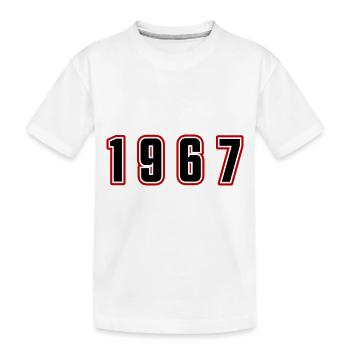 1967 Jahr Zahl - Kinder Premium Bio T-Shirt - Weiß - Vorne