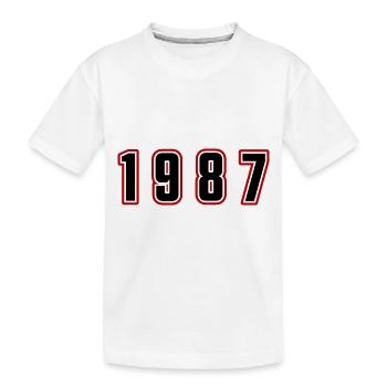 1987 Year Number - Kids' Premium Organic T-Shirt - white - Front