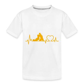 Brazilian Jiu-Jitsu Herzschlag - Kinder Premium Bio T-Shirt - Weiß - Vorne