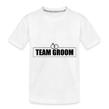 Team Groom Wedding - Kids' Premium Organic T-Shirt - white - Front