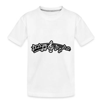 Clé de symbole de notes de musique - T-shirt bio Premium Enfant - blanc - Devant