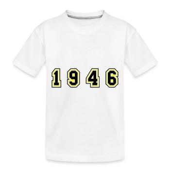 1946 Jahr Zahl - Kinder Premium Bio T-Shirt - Weiß - Vorne