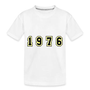 1976 Year Number - Kids' Premium Organic T-Shirt - white - Front