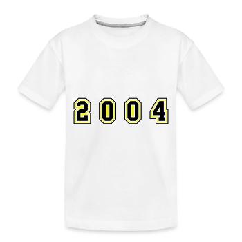 2004 Jahr Zahl - Kinder Premium Bio T-Shirt - Weiß - Vorne