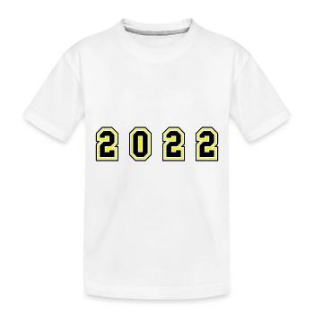 2022 Year Number - Kids' Premium Organic T-Shirt - white - Front