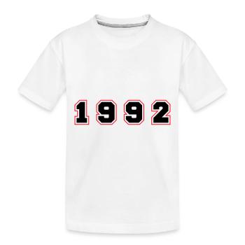 1992 Year Number - Kids' Premium Organic T-Shirt - white - Front