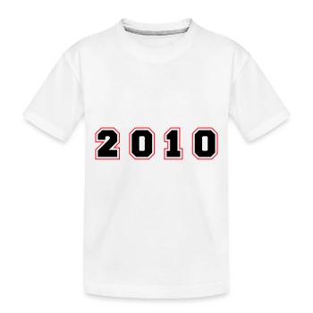 2010 Year Number - Kids' Premium Organic T-Shirt - white - Front