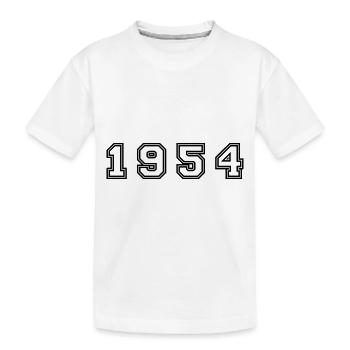 1954 Year Number - Kids' Premium Organic T-Shirt - white - Front