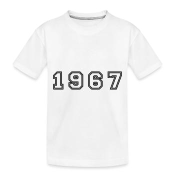 1967 Jahr Zahl - Kinder Premium Bio T-Shirt - Weiß - Vorne