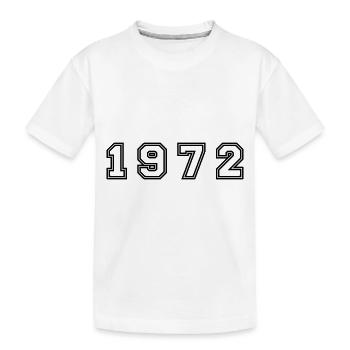 Numéro de l’année 1972 - T-shirt bio Premium Enfant - blanc - Devant