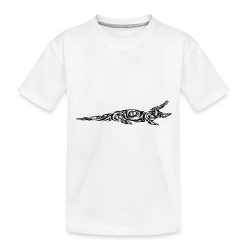 Alligator Tribal Tattoo - Kinder Premium Bio T-Shirt - Weiß - Vorne