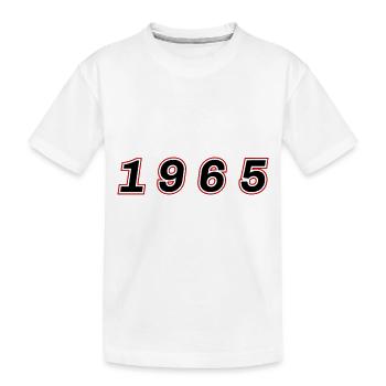 1965 Year Number - Kids' Premium Organic T-Shirt - white - Front