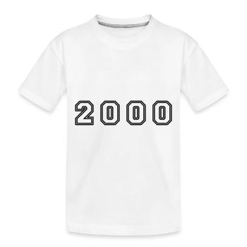 2000 year number - Kids' Premium Organic T-Shirt - white - Front