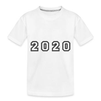 2020 Year Number - Kids' Premium Organic T-Shirt - white - Front