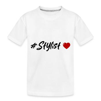 Styliste Coeur - T-shirt bio Premium Enfant - blanc - Devant