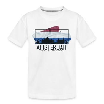Amsterdam is always a good idea - Kids' Premium Organic T-Shirt - white - Front