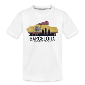 Barcelona is always a good idea - Kids' Premium Organic T-Shirt - white - Front