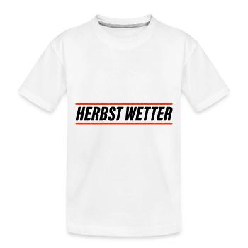 Herbst Wetter - Kinder Premium Bio T-Shirt - Weiß - Vorne