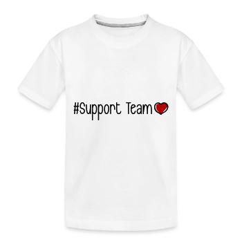 Support Team Herz - Kinder Premium Bio T-Shirt - Weiß - Vorne