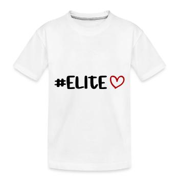 Elite Herz - Kinder Premium Bio T-Shirt - Weiß - Vorne